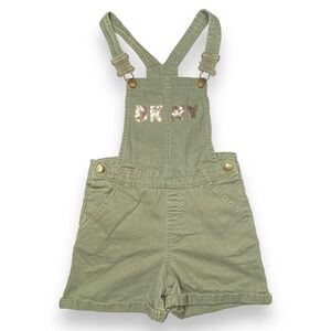 Girls DKNY Olive Green Overall Shorts Size 12